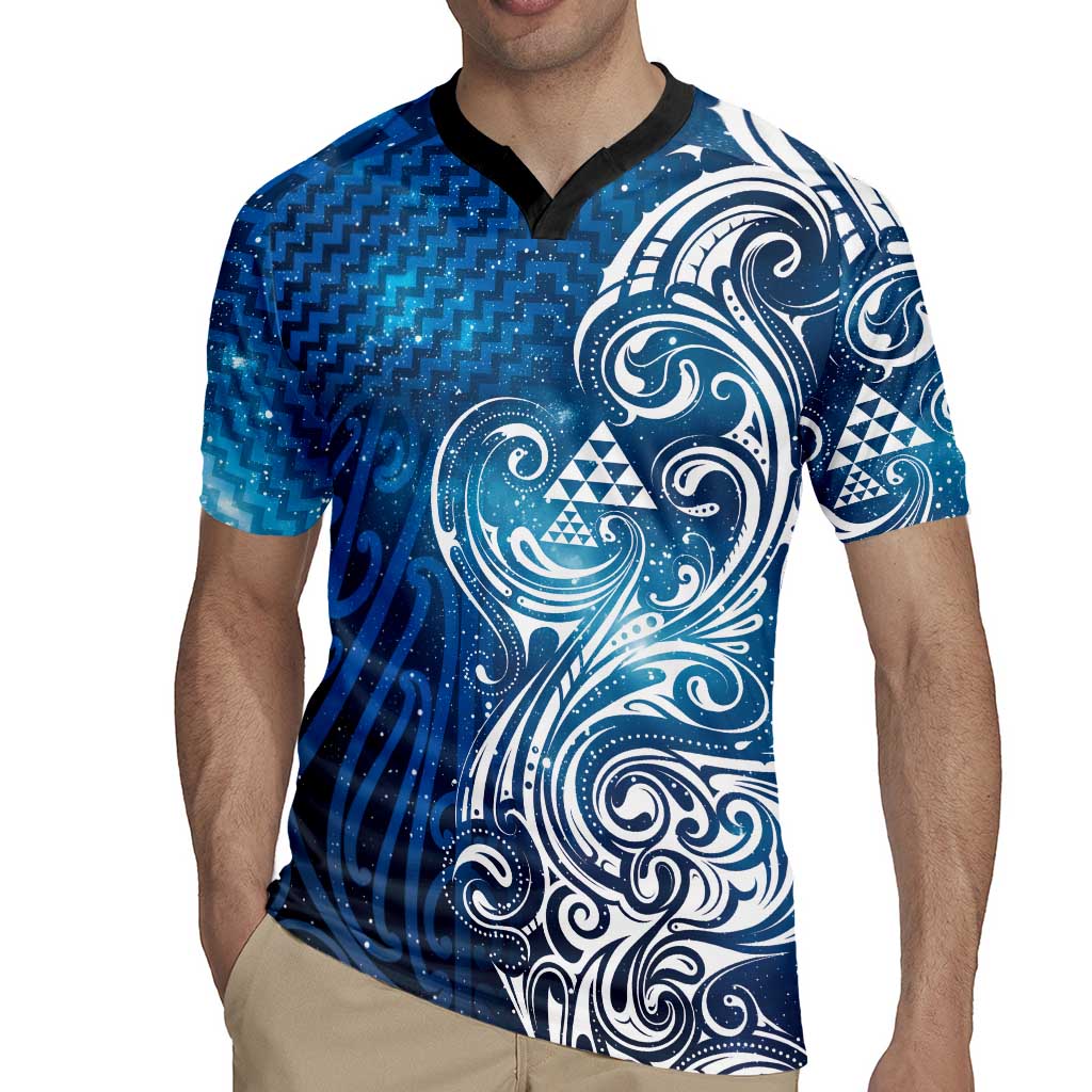 Matariki Galaxy Rugby Jersey Maori Taniko Pattern