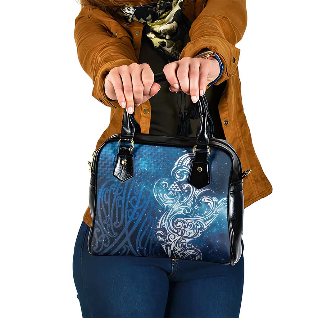 Matariki Galaxy Shoulder Handbag Maori Taniko Pattern