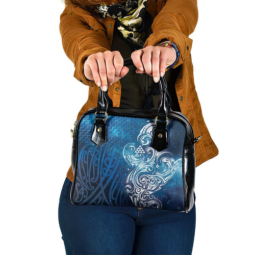 Matariki Galaxy Shoulder Handbag Maori Taniko Pattern