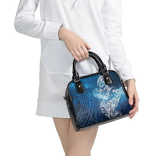 Matariki Galaxy Shoulder Handbag Maori Taniko Pattern