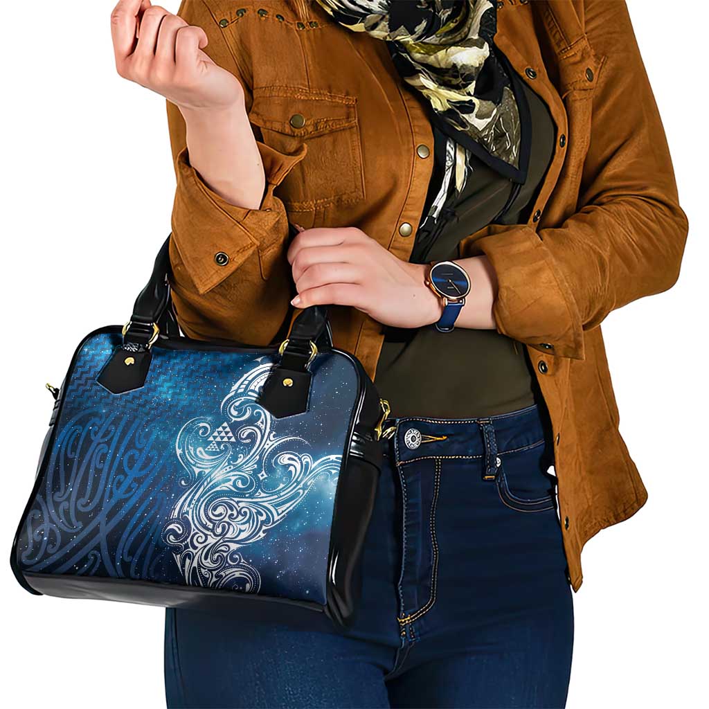 Matariki Galaxy Shoulder Handbag Maori Taniko Pattern
