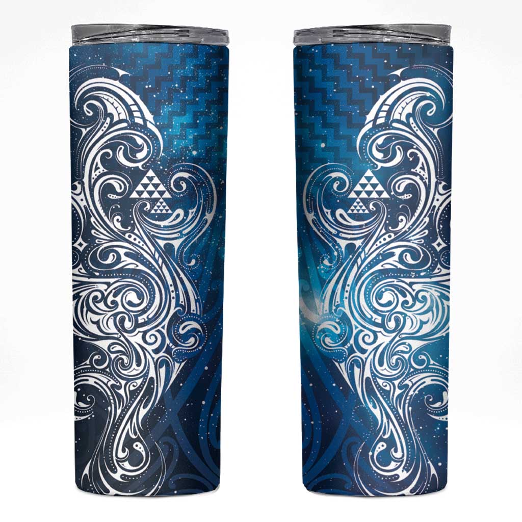 Matariki Galaxy Skinny Tumbler Maori Taniko Pattern