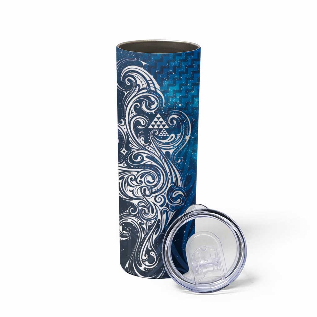 Matariki Galaxy Skinny Tumbler Maori Taniko Pattern