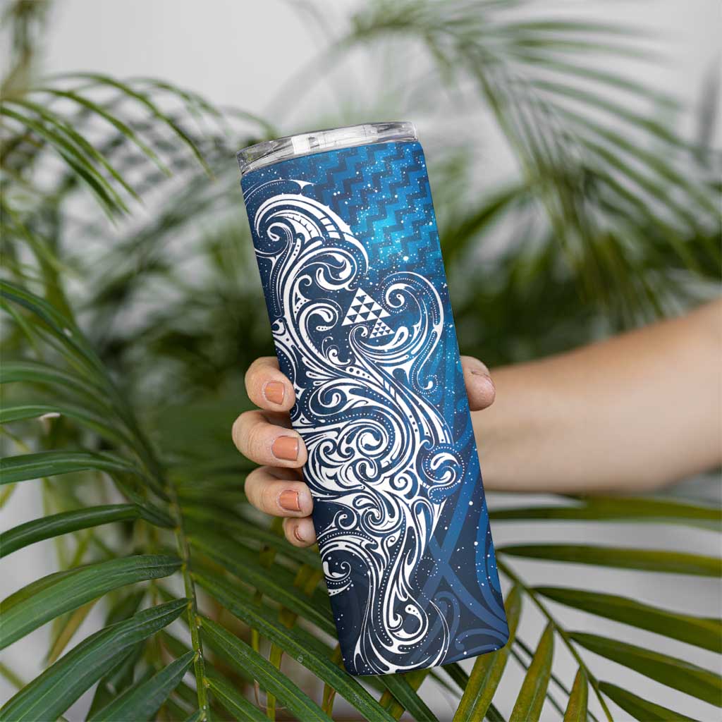 Matariki Galaxy Skinny Tumbler Maori Taniko Pattern
