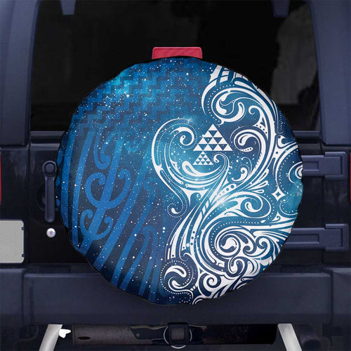 Matariki Galaxy Spare Tire Cover Maori Taniko Pattern