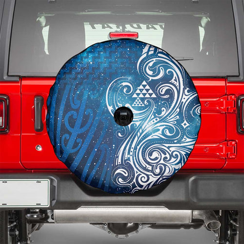 Matariki Galaxy Spare Tire Cover Maori Taniko Pattern