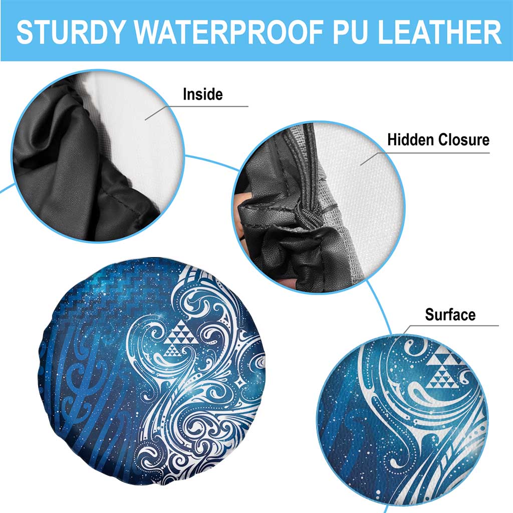 Matariki Galaxy Spare Tire Cover Maori Taniko Pattern