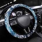 Matariki Galaxy Steering Wheel Cover Maori Taniko Pattern