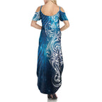 Matariki Galaxy Summer Maxi Dress Maori Taniko Pattern