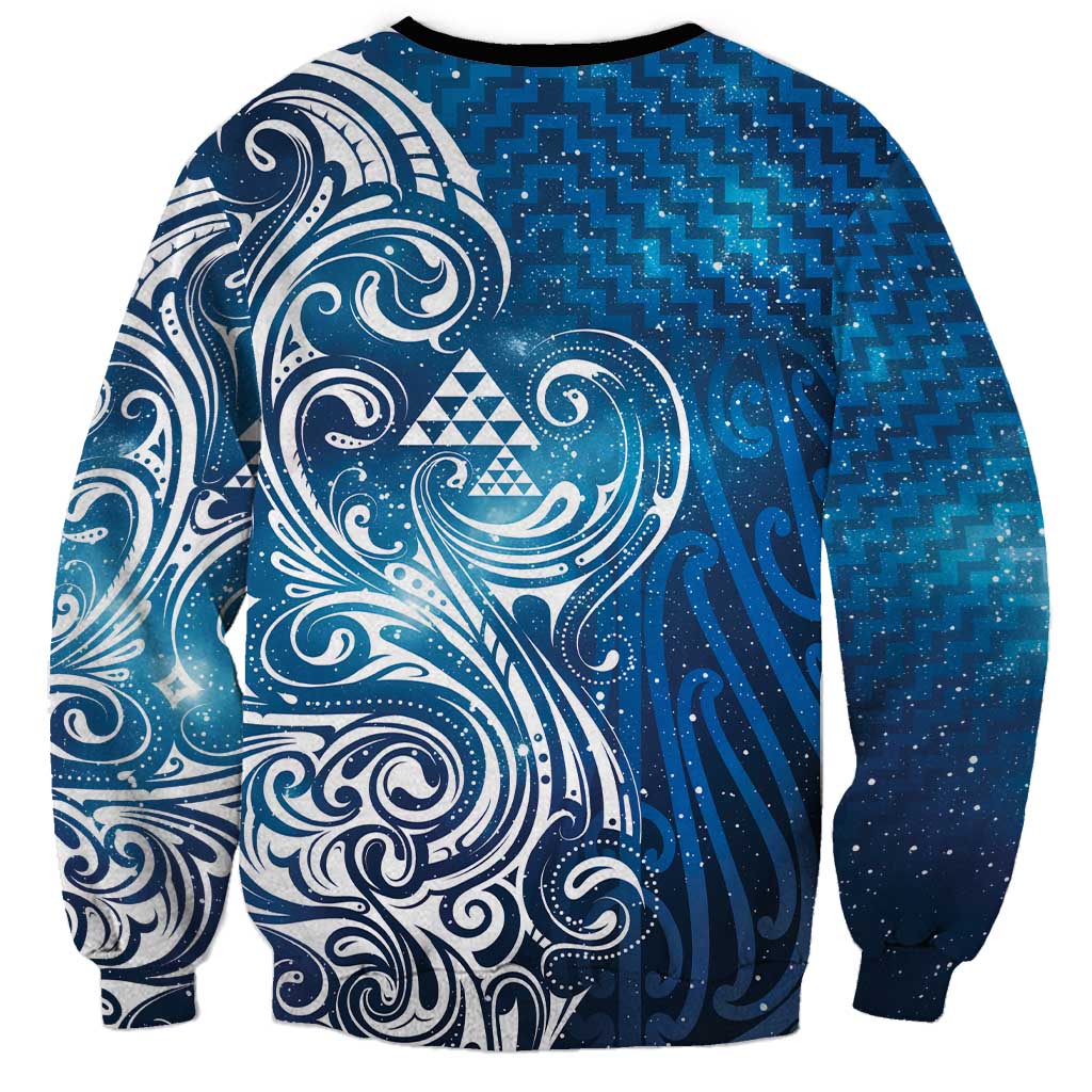 Matariki Galaxy Sweatshirt Maori Taniko Pattern