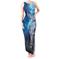Matariki Galaxy Tank Maxi Dress Maori Taniko Pattern