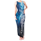 Matariki Galaxy Tank Maxi Dress Maori Taniko Pattern