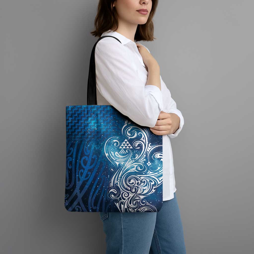 Matariki Galaxy Tote Bag Maori Taniko Pattern