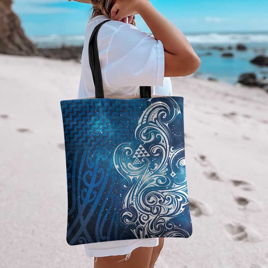 Matariki Galaxy Tote Bag Maori Taniko Pattern