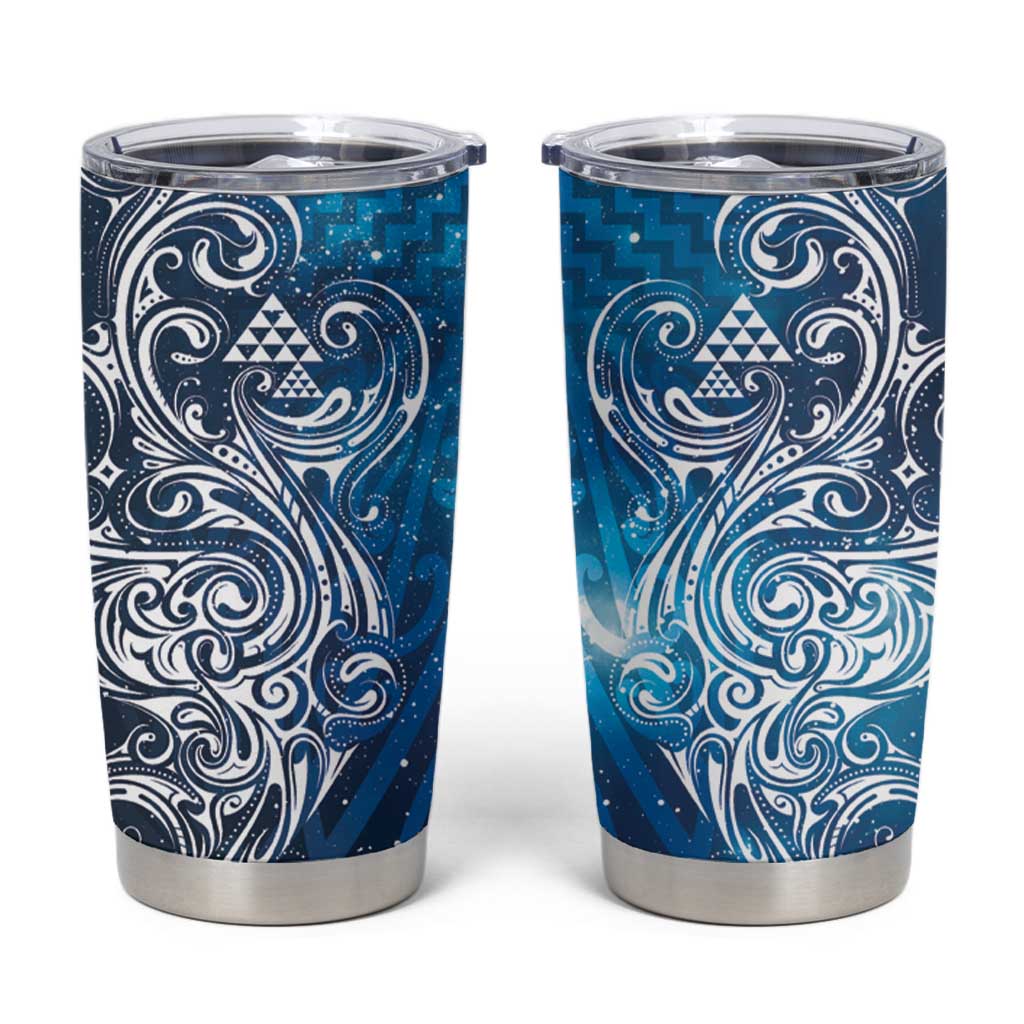 Matariki Galaxy Tumbler Cup Maori Taniko Pattern