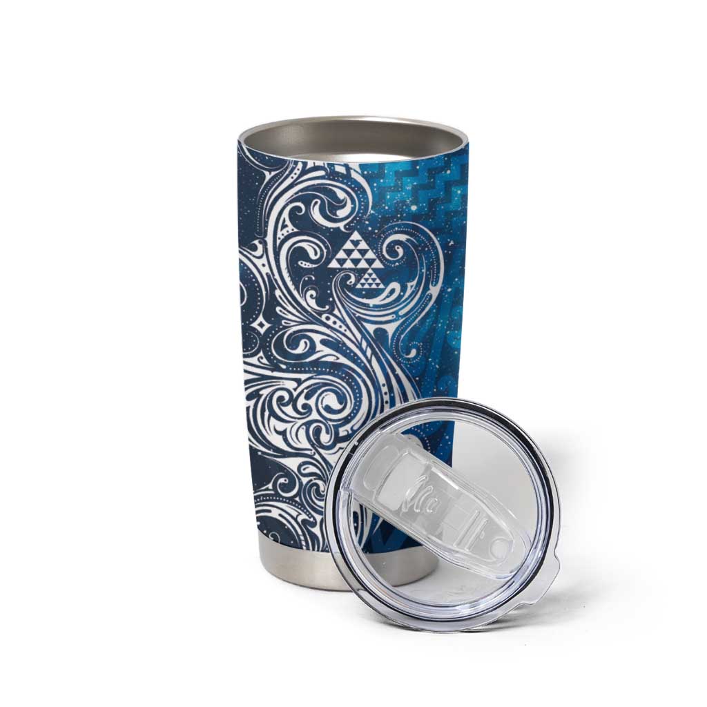 Matariki Galaxy Tumbler Cup Maori Taniko Pattern