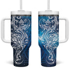 Matariki Galaxy Tumbler With Handle Maori Taniko Pattern