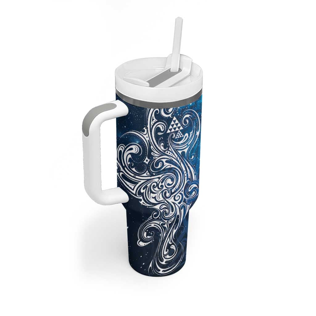 Matariki Galaxy Tumbler With Handle Maori Taniko Pattern