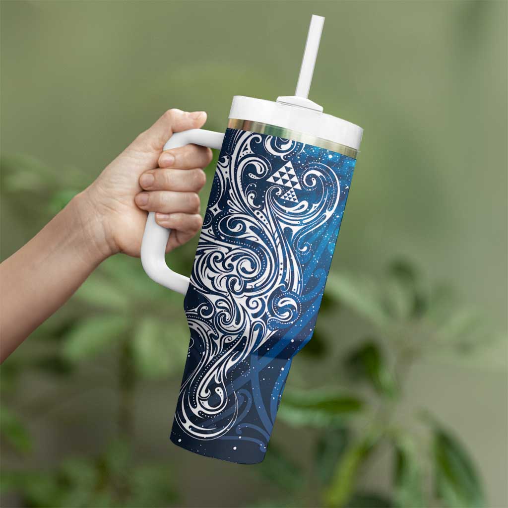 Matariki Galaxy Tumbler With Handle Maori Taniko Pattern
