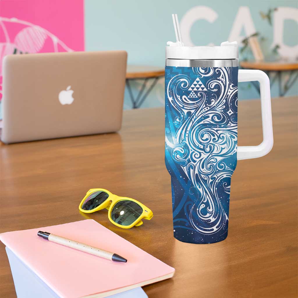 Matariki Galaxy Tumbler With Handle Maori Taniko Pattern