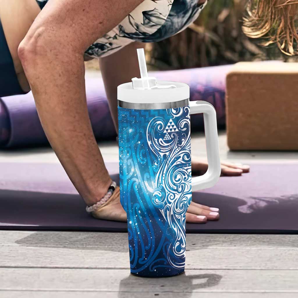 Matariki Galaxy Tumbler With Handle Maori Taniko Pattern