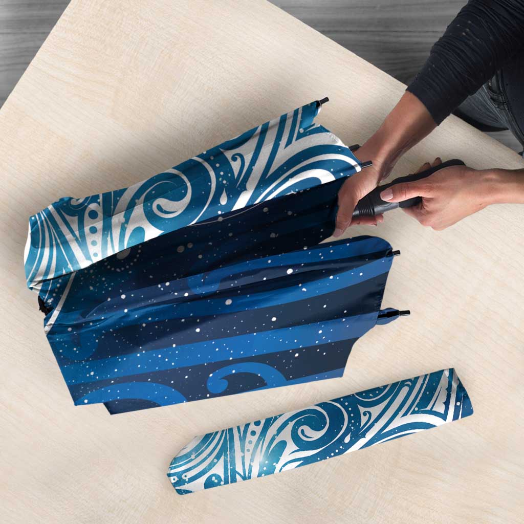 Matariki Galaxy Umbrella Maori Taniko Pattern