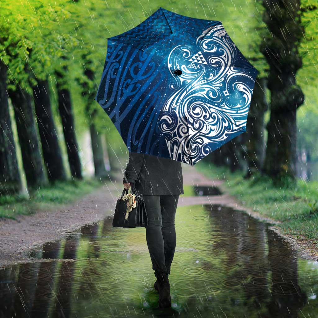 Matariki Galaxy Umbrella Maori Taniko Pattern