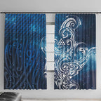 Matariki Galaxy Window Curtain Maori Taniko Pattern