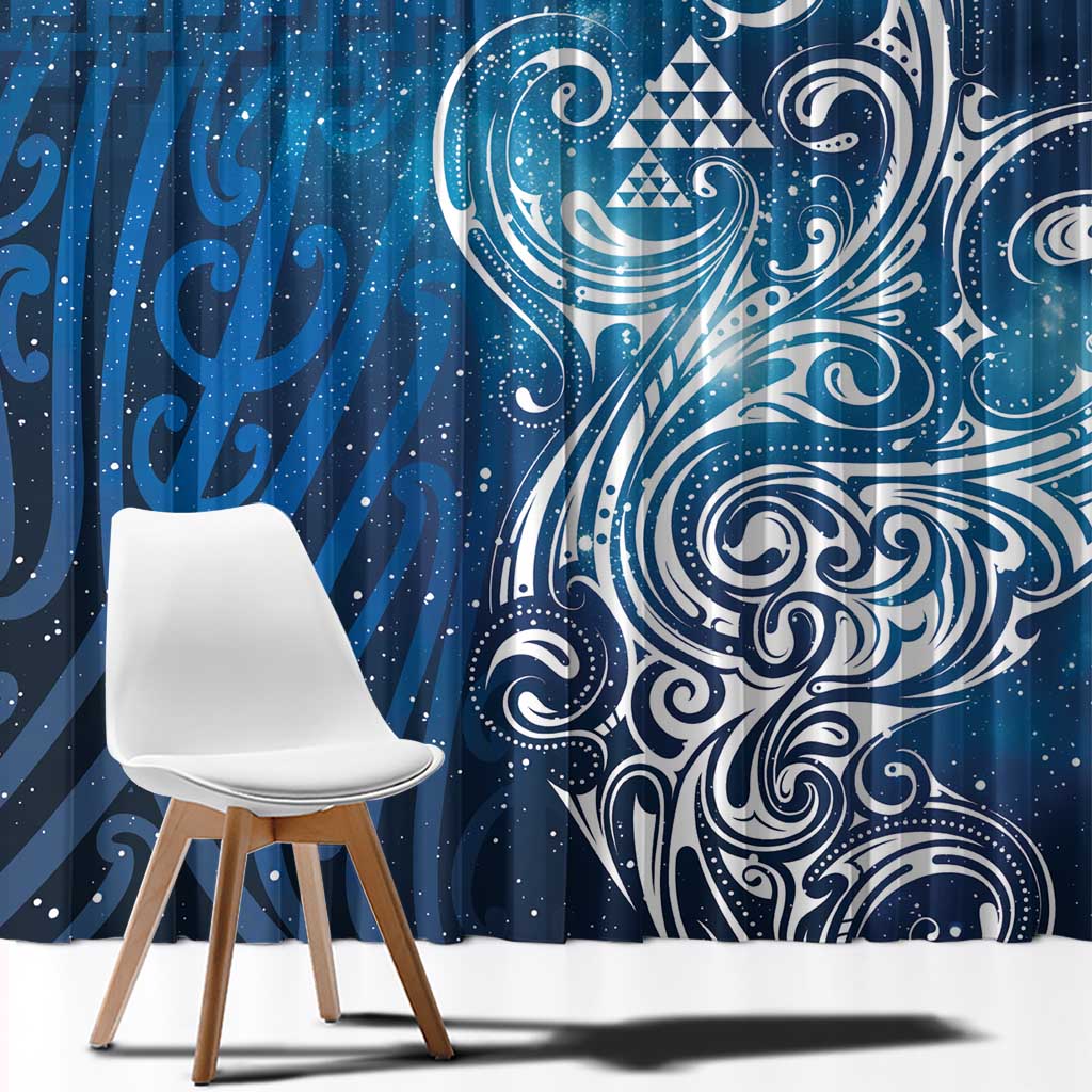 Matariki Galaxy Window Curtain Maori Taniko Pattern