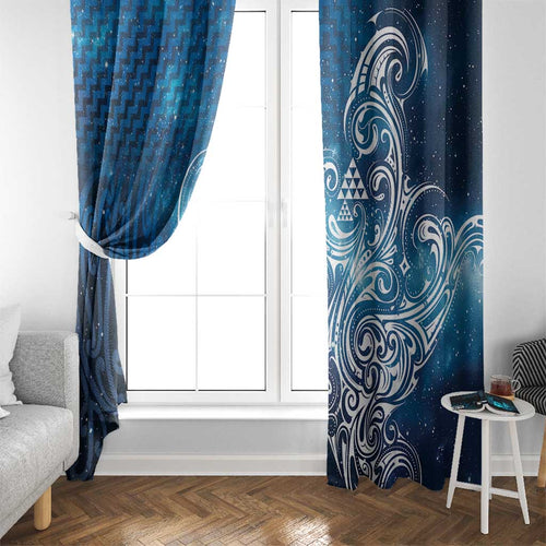 Matariki Galaxy Window Curtain Maori Taniko Pattern