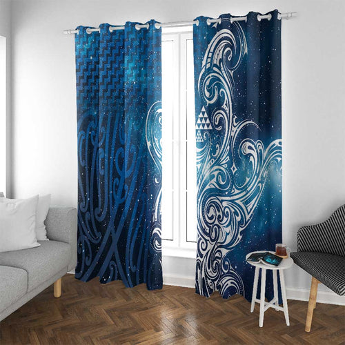 Matariki Galaxy Window Curtain Maori Taniko Pattern