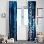 Matariki Galaxy Window Curtain Maori Taniko Pattern