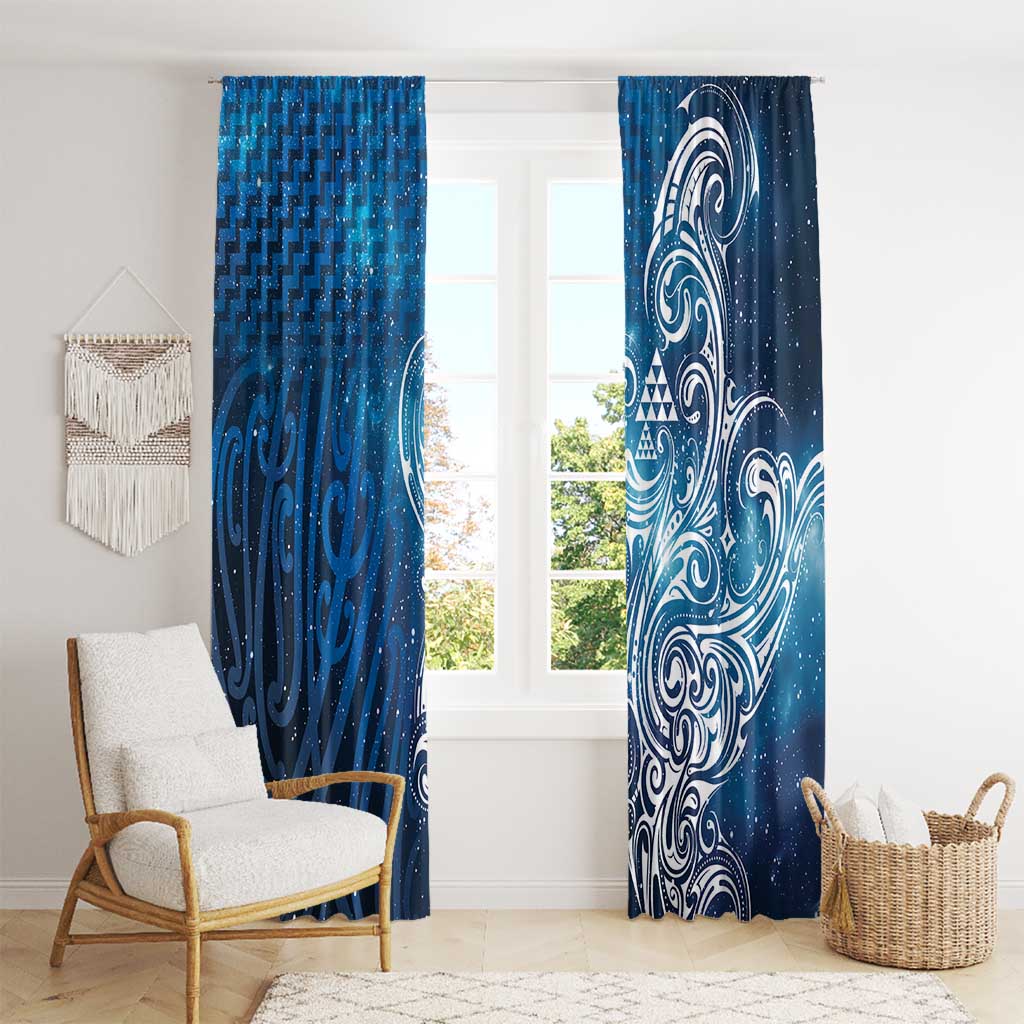 Matariki Galaxy Window Curtain Maori Taniko Pattern