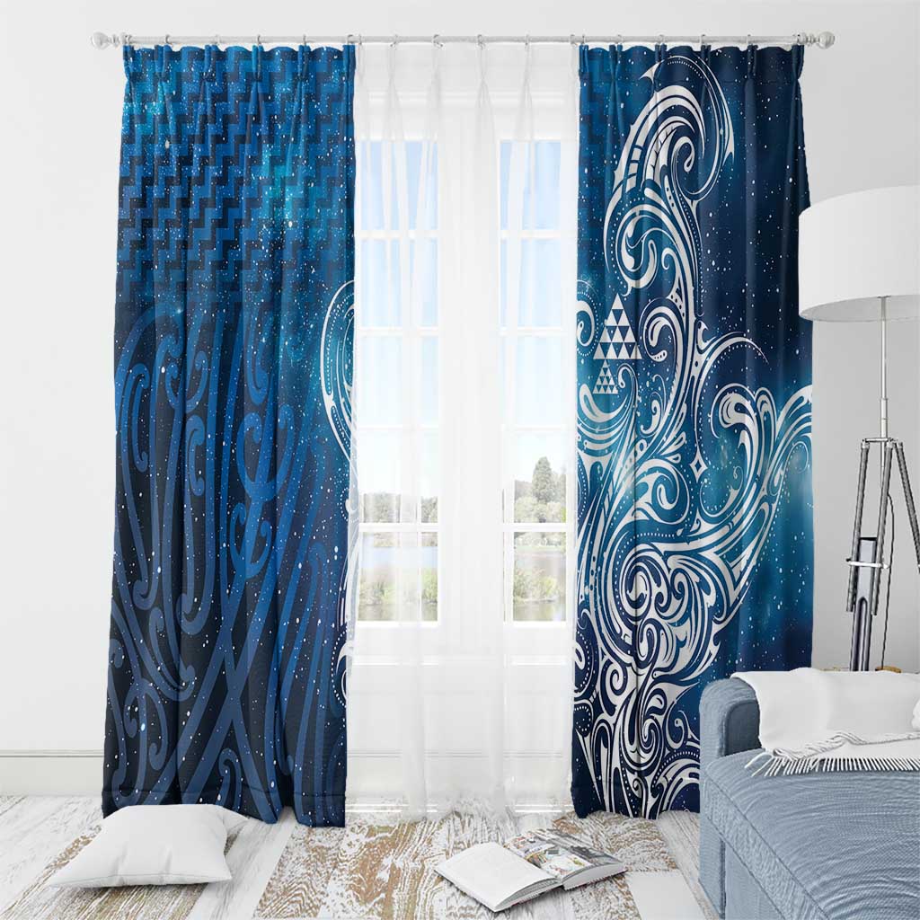 Matariki Galaxy Window Curtain Maori Taniko Pattern