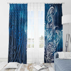 Matariki Galaxy Window Curtain Maori Taniko Pattern