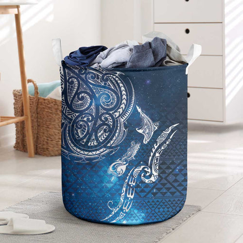 Matariki Galaxy Laundry Basket New Zealand Map Maori Pattern