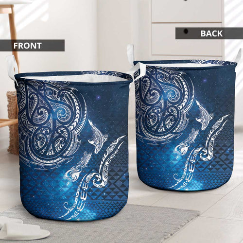 Matariki Galaxy Laundry Basket New Zealand Map Maori Pattern