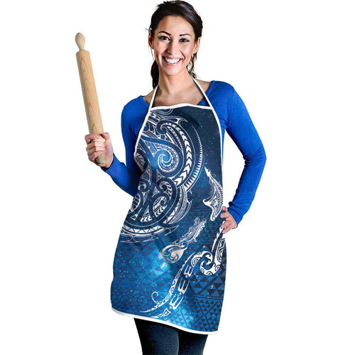 Matariki Galaxy Apron New Zealand Map Maori Pattern