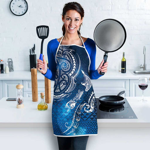 Matariki Galaxy Apron New Zealand Map Maori Pattern