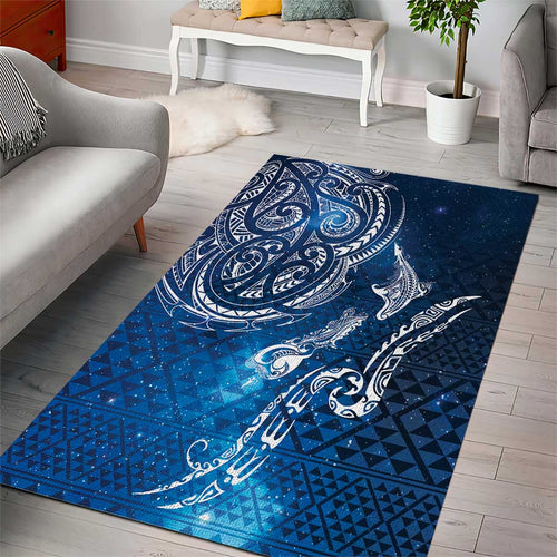 Matariki Galaxy Area Rug New Zealand Map Maori Pattern