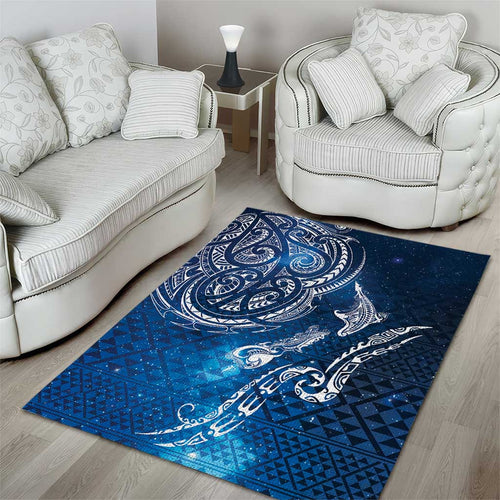 Matariki Galaxy Area Rug New Zealand Map Maori Pattern