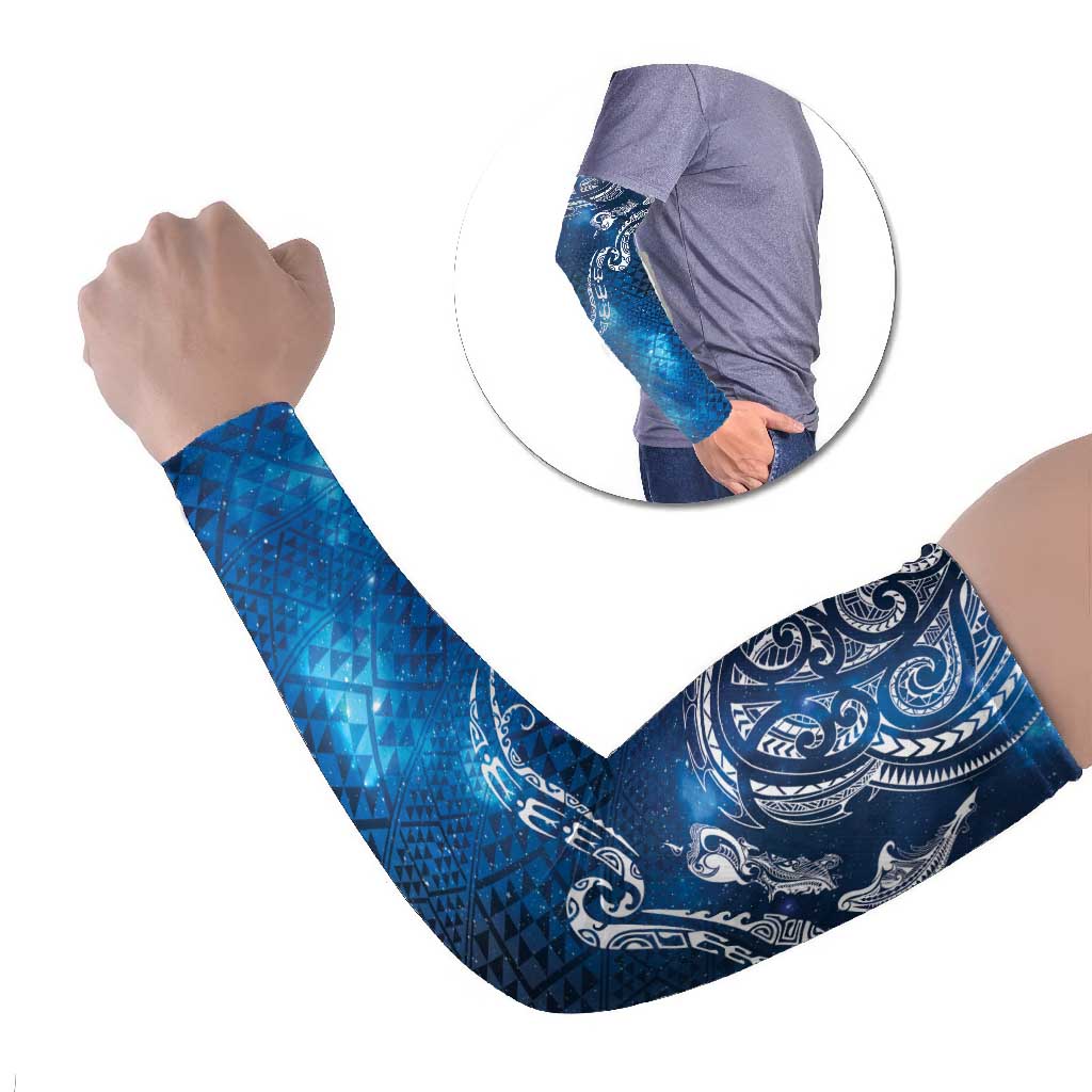 Matariki Galaxy Arm Sleeves New Zealand Map Maori Pattern