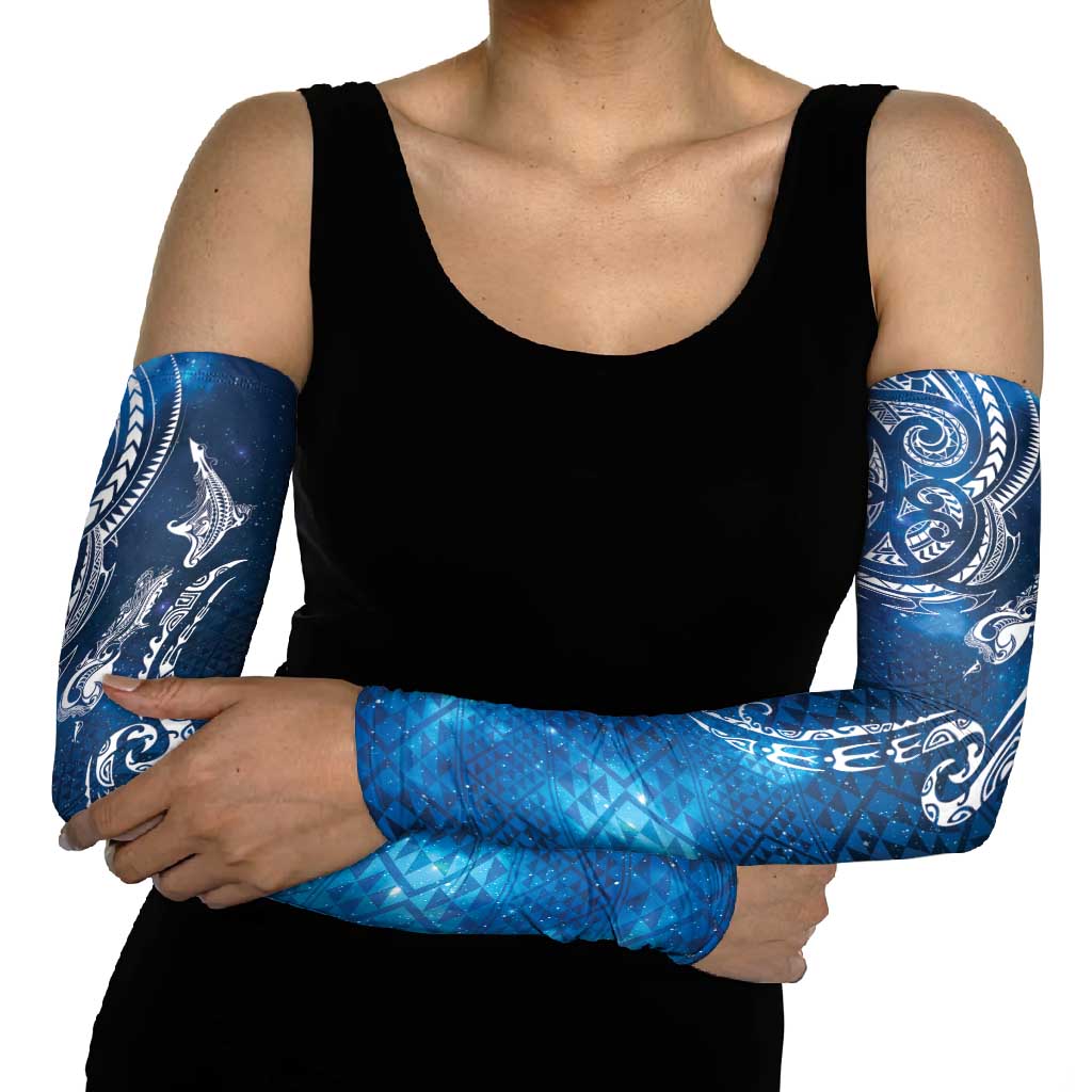Matariki Galaxy Arm Sleeves New Zealand Map Maori Pattern