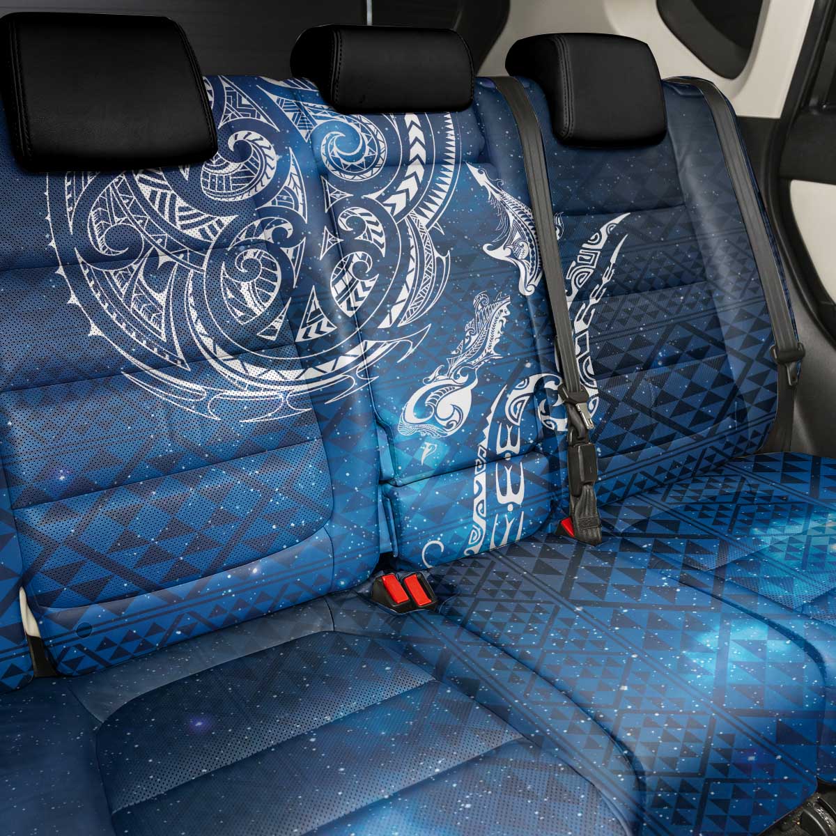 Matariki Galaxy Back Car Seat Cover New Zealand Map Maori Pattern