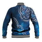 Matariki Galaxy Baseball Jacket New Zealand Map Maori Pattern