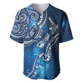 Matariki Galaxy Baseball Jersey New Zealand Map Maori Pattern