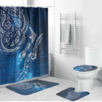 Matariki Galaxy Bathroom Set New Zealand Map Maori Pattern