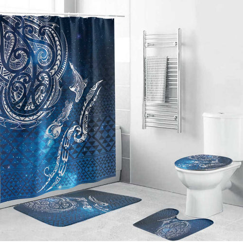 Matariki Galaxy Bathroom Set New Zealand Map Maori Pattern