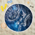 Matariki Galaxy Beach Blanket New Zealand Map Maori Pattern