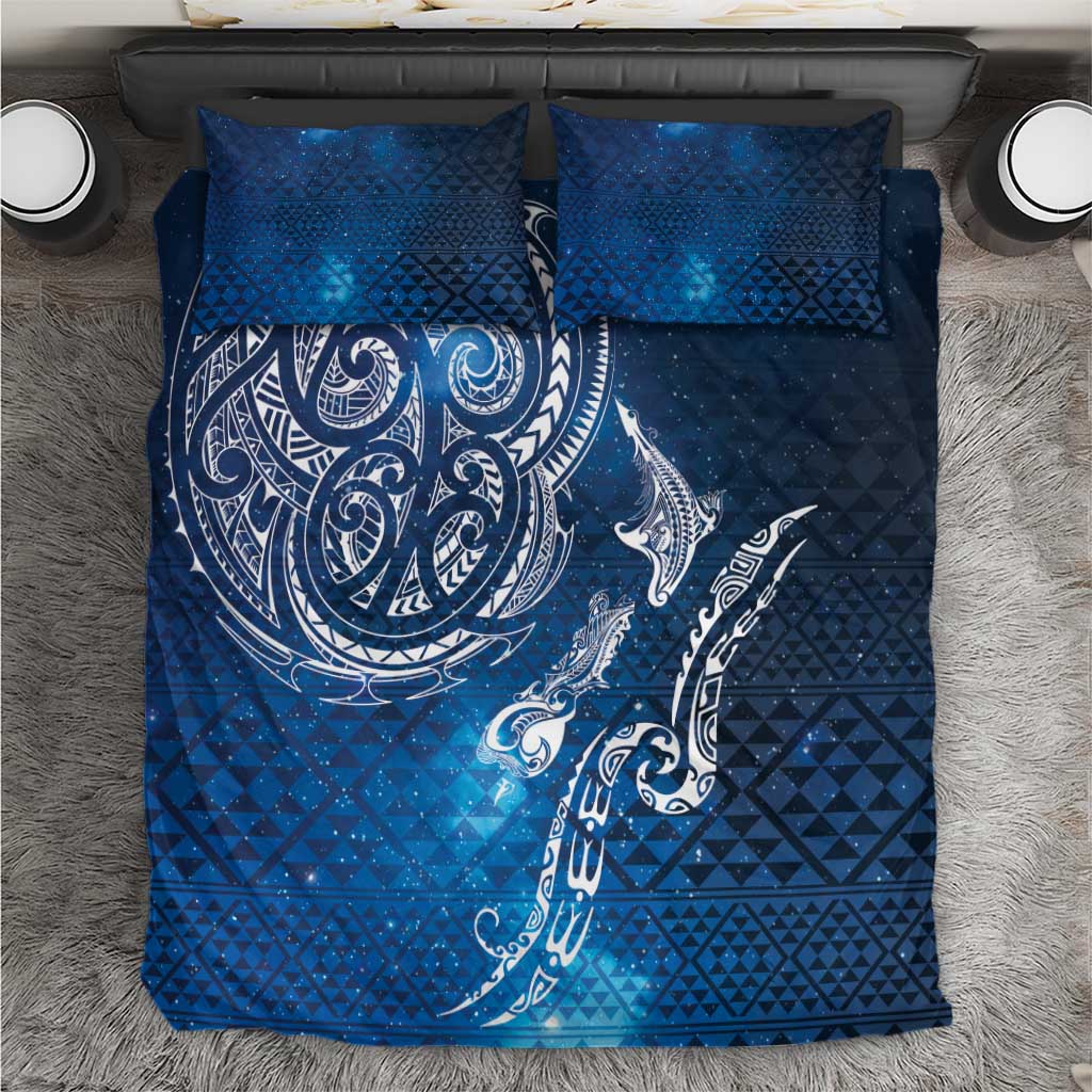 Matariki Galaxy Bedding Set New Zealand Map Maori Pattern